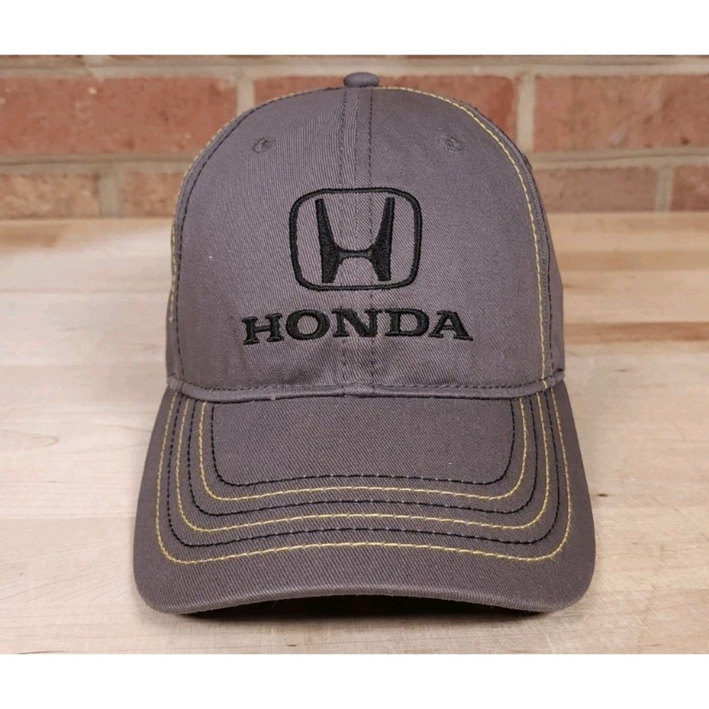 Honda Motors Gray Strapback Cap Hat Adjustable